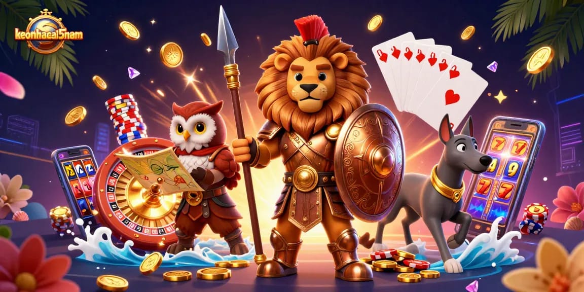 Experience the thrilling world of keonhacai5nam with a vibrant casino adventure featuring dynamic characters and gaming elements.