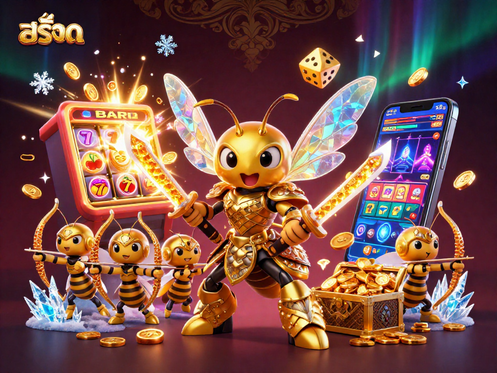 Experience massive jackpots and winning thrills at สล็อต with our stunning casino illustration.