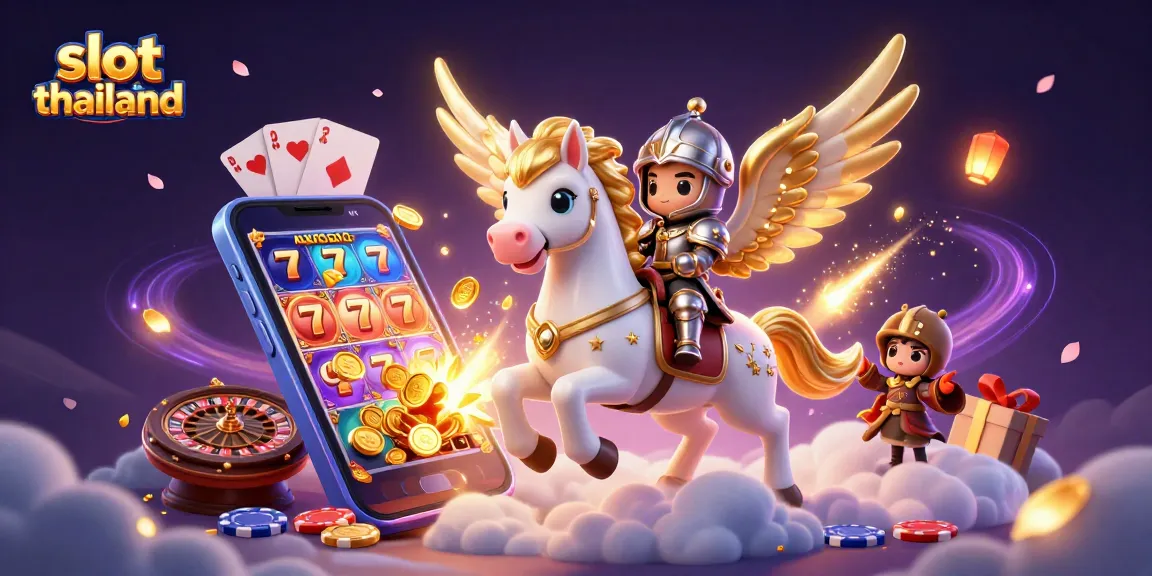 Experience thrilling action with slot thailand's vibrant gaming scene in a dynamic 3D illustration.