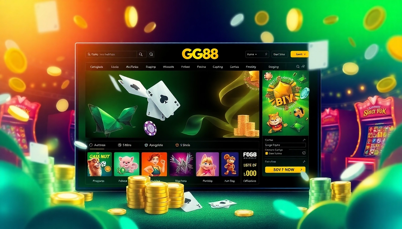 Experience the excitement of Trang chủ GG88 with its vibrant online casino interface featuring engaging games and promotions.