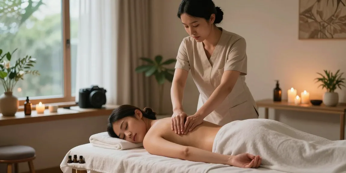 Swedish massage therapy in a tranquil spa environment, showcasing relaxation and wellness.