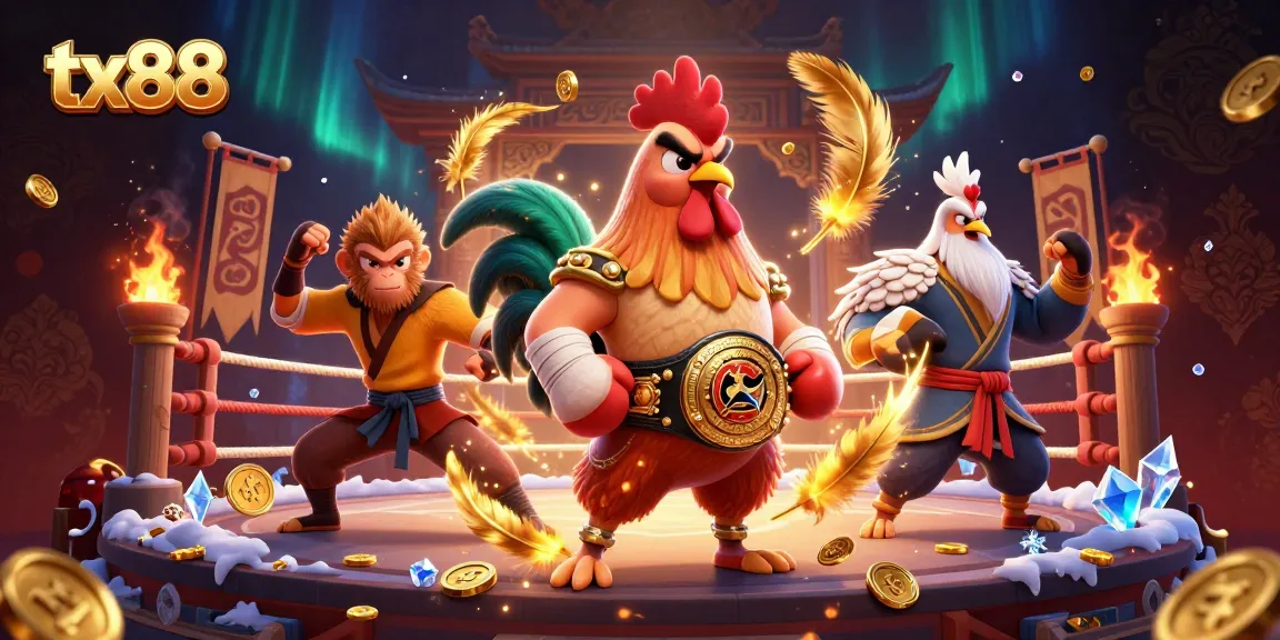 Experience tx88 excitement with vibrant characters in a 3D casino illustration depicting thrilling gameplay.