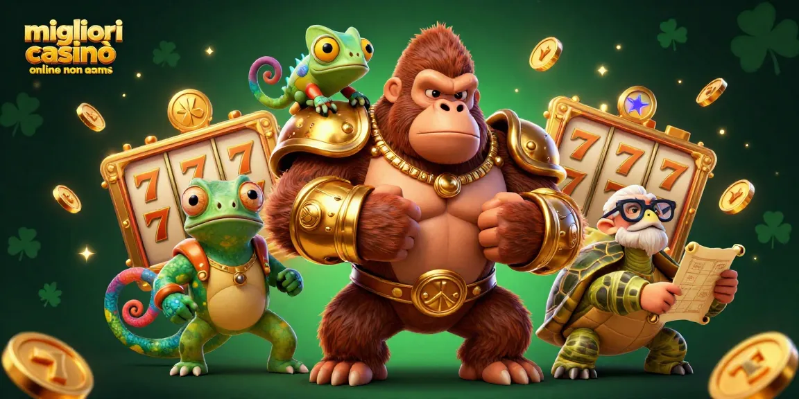 Scopri le migliori offerte dei migliori casinò online non AAMS che presentano personaggi vivaci ed elementi del casinò.