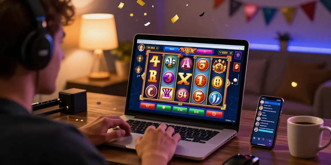 Engaging slot gameplay experience with vibrant reels and community interactions.