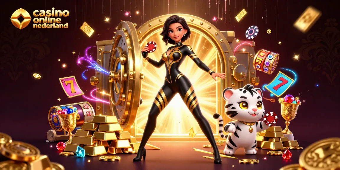 Experience thrilling gameplay at casino online nederland with a captivating illustration of a woman and a tiger.