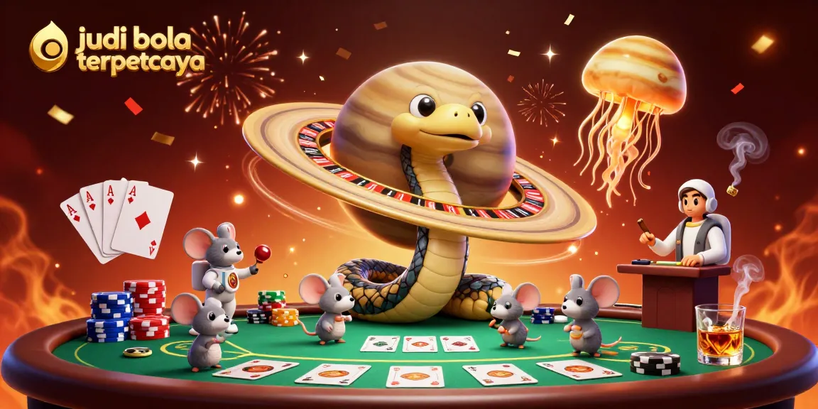 Experience judi bola terpercaya with a vibrant cosmic betting scene featuring unique characters and dynamic elements.