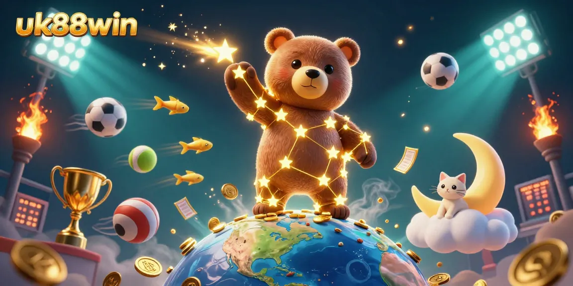 Engage in thrilling sports betting at uk88win while exploring a vibrant night sky.