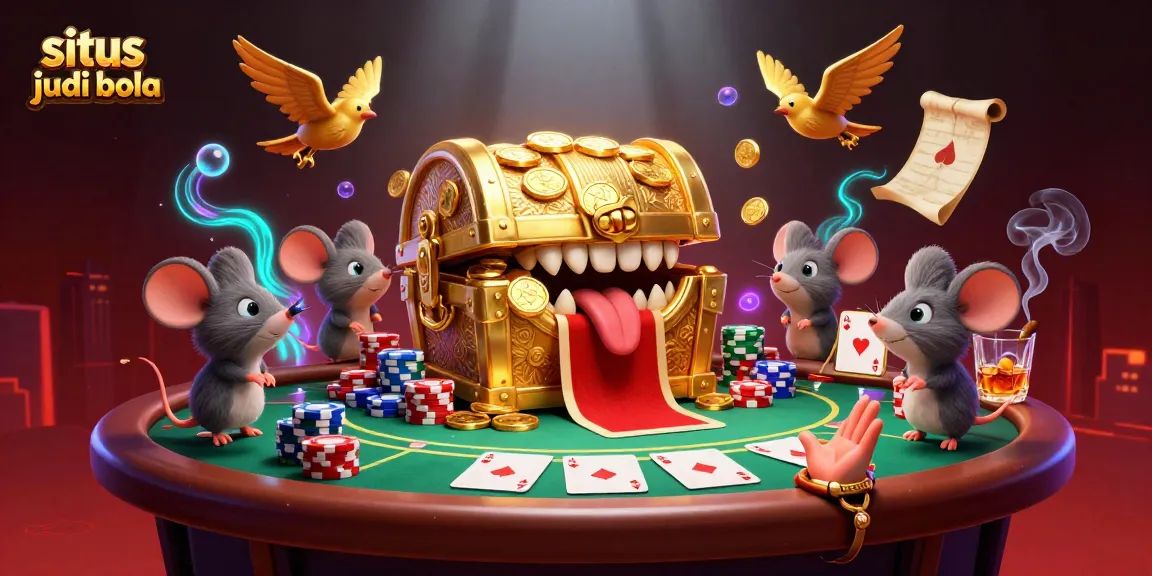Engage in situs judi bola with high-stakes poker action in a dynamic digital illustration.