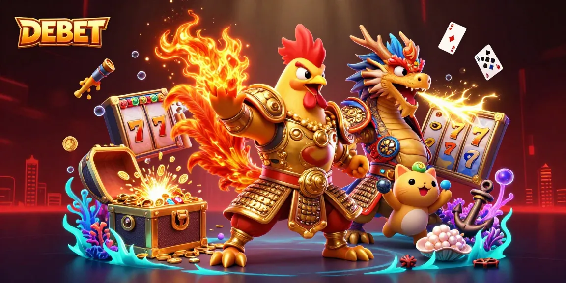 Experience thrilling action in the DEBET warrior casino scene, featuring engaging game elements and vibrant characters.