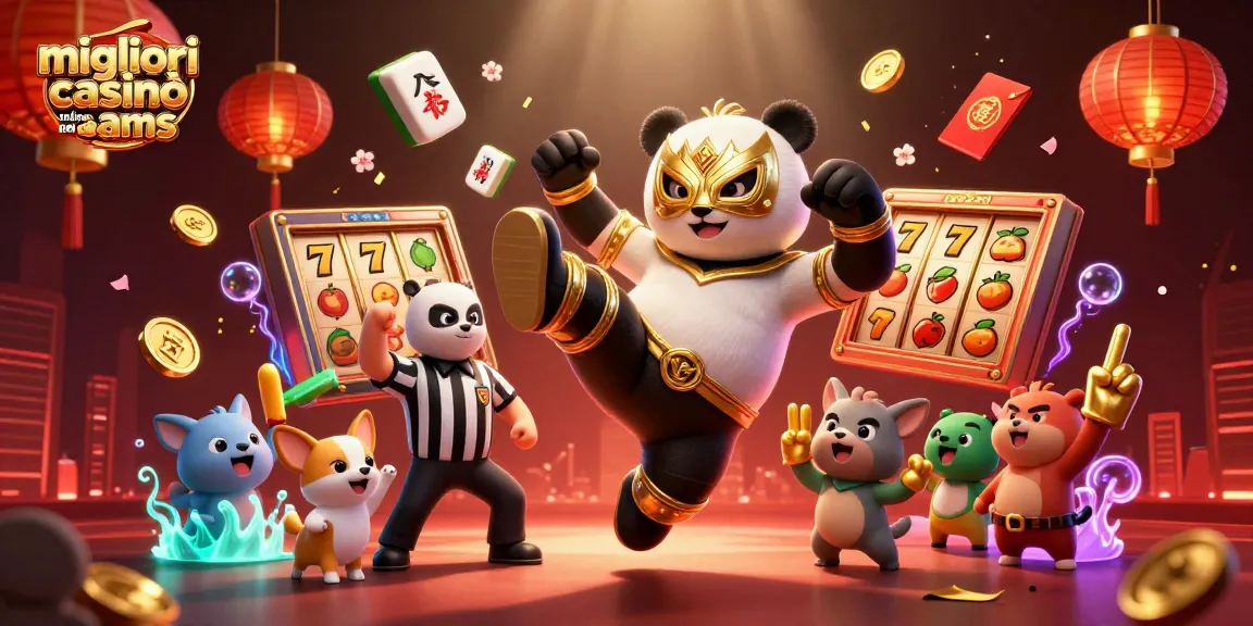 Illustrazione dei migliori casinò online non AAMS che mette in mostra elementi e personaggi di casinò entusiasmanti.