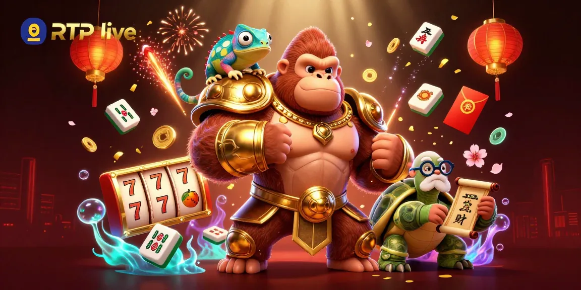 Experience RTP live with vibrant 3D casino elements and dynamic characters in an engaging scene.