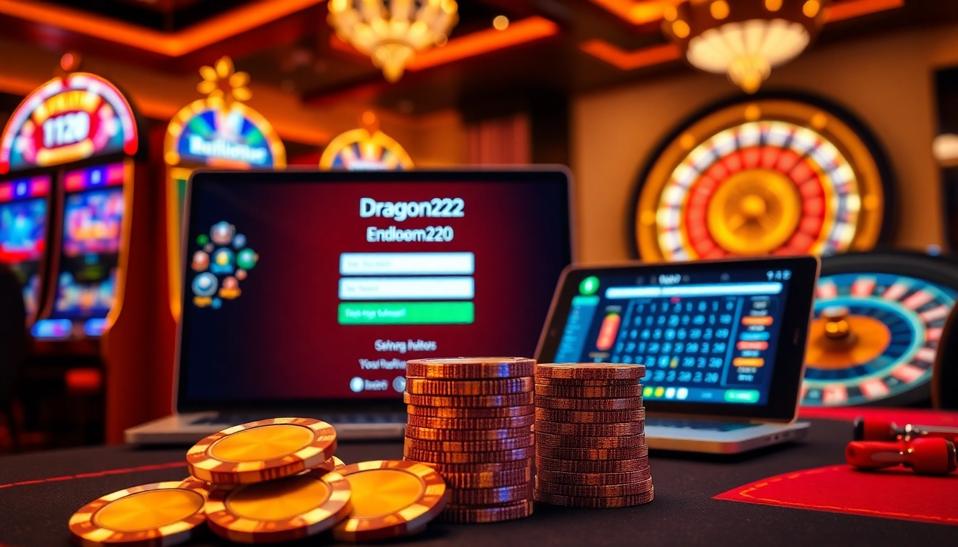 Experience the thrill of login DRAGON222 on an exciting online casino interface.