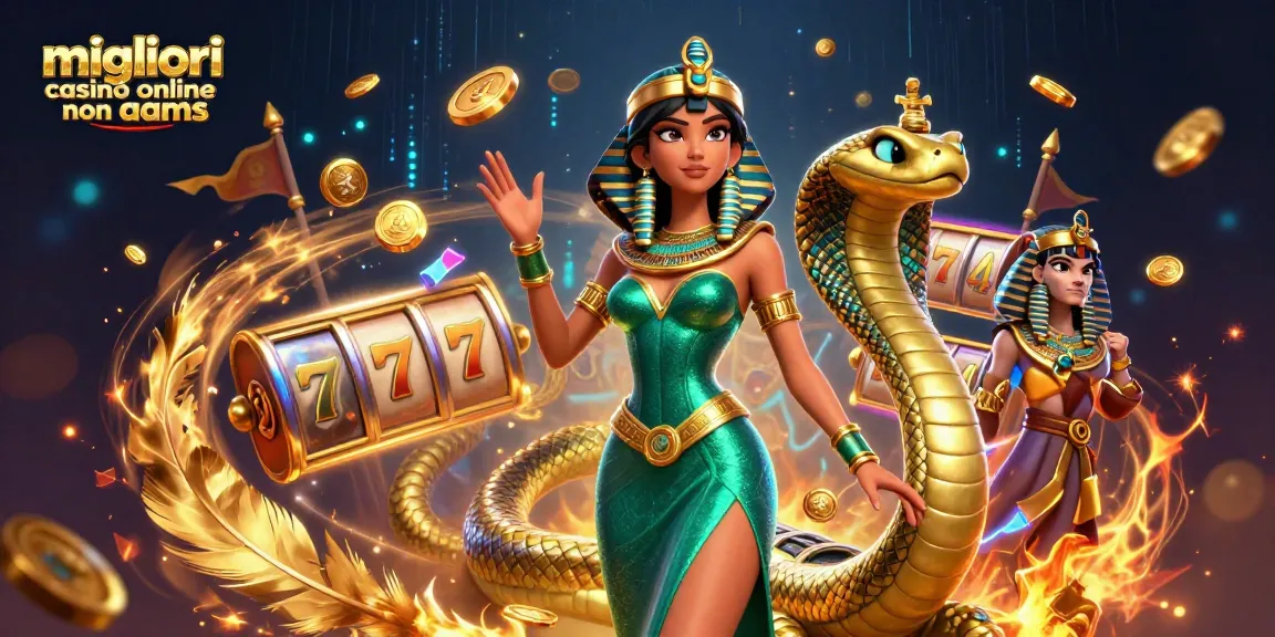 I migliori casinò online non AAMS rivelano vincite entusiasmanti con simboli dorati e vivaci elementi casinò in una scena dinamica.