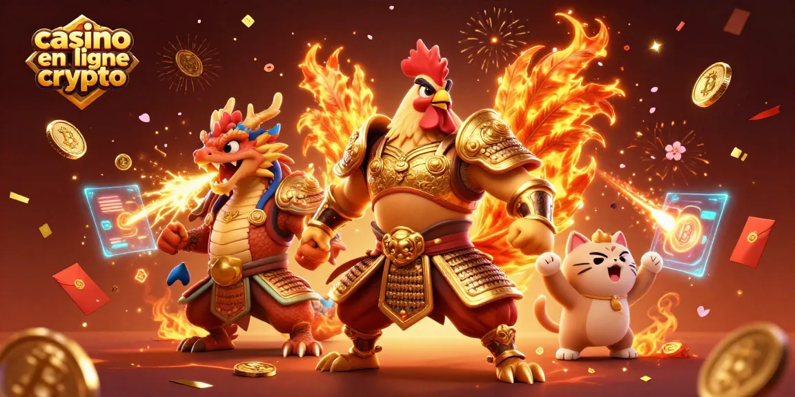 Gagnez sur un casino en ligne crypto avec des pièces Bitcoin et Ethereum dans un monde vibrant et coloré.