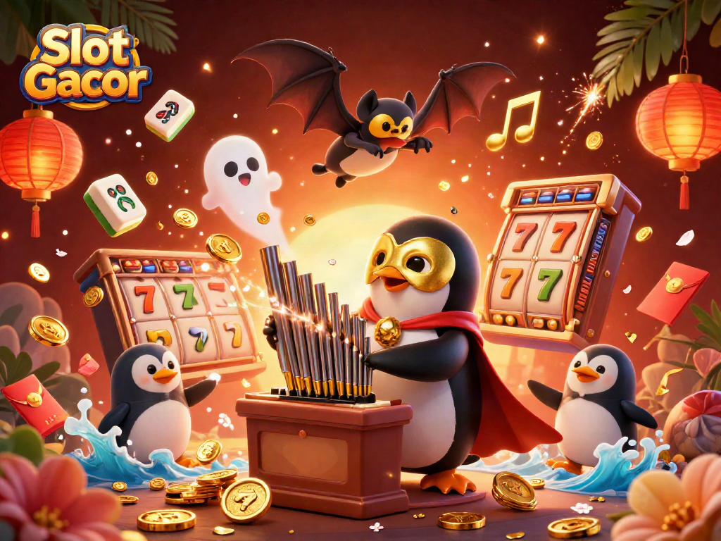 Experience Slot Gacor with a dynamic 3D scene blending thrilling gameplay elements and cheerful cartoon characters.