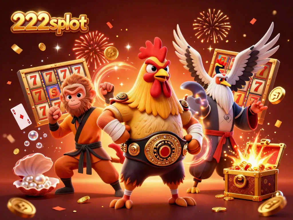 Menangkan jackpot dan hadiah besar di 222slot dengan simbol beruntung dalam pertempuran epik.