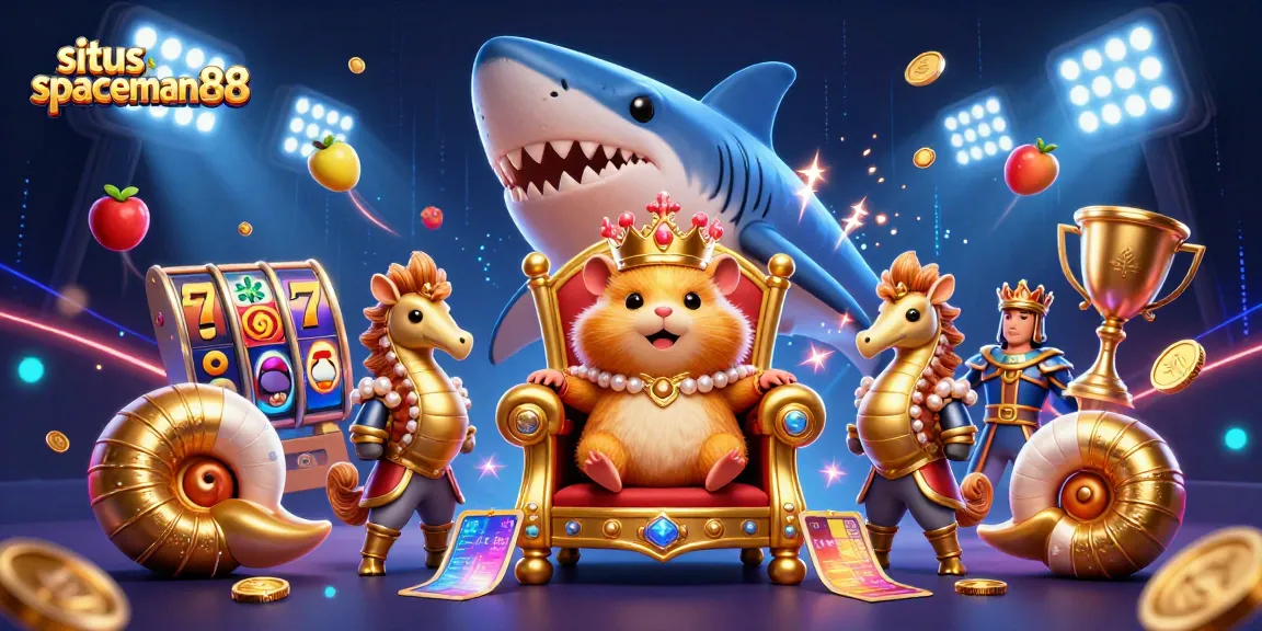 Experience gaming excitement at situs spaceman88 with a vibrant and dynamic casino-themed scene.