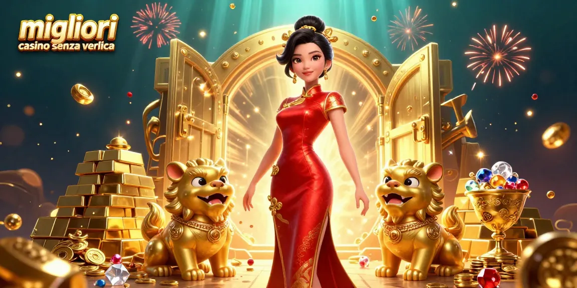 Vivi l'emozione nei migliori casino senza verifica con una scenografia da casino 3D glamour.