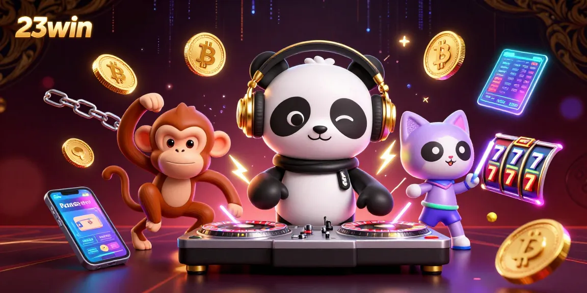 Engage in thrilling gameplay at 23win with vibrant casino characters and dynamic elements.