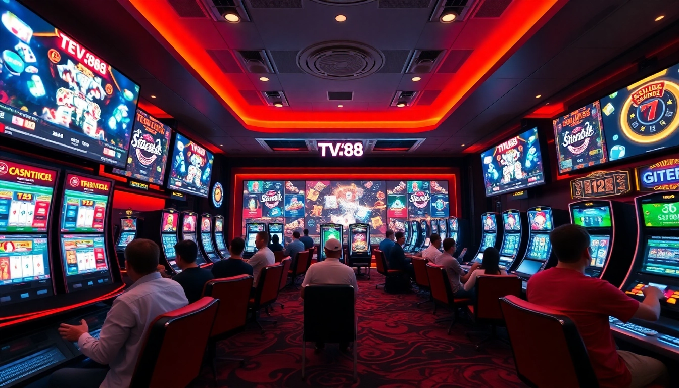 Immersive gaming experience at https://whycazino.com with lively casino graphics and vibrant players.
