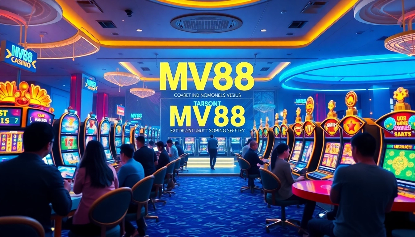 Experience the thrilling MV88 game in a luxurious online casino environment.