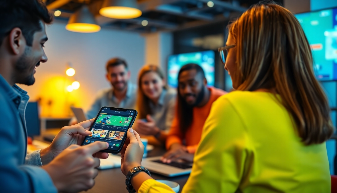 Players engaging in betting on af88 com through digital devices, showcasing a dynamic and trustworthy online platform.