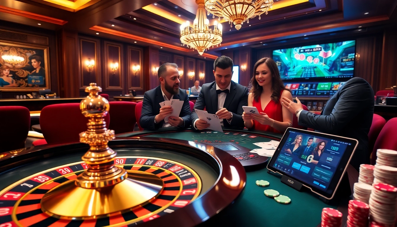 Players enjoying a thrilling night at the casino, with exciting games from https://af88.co.uk/.