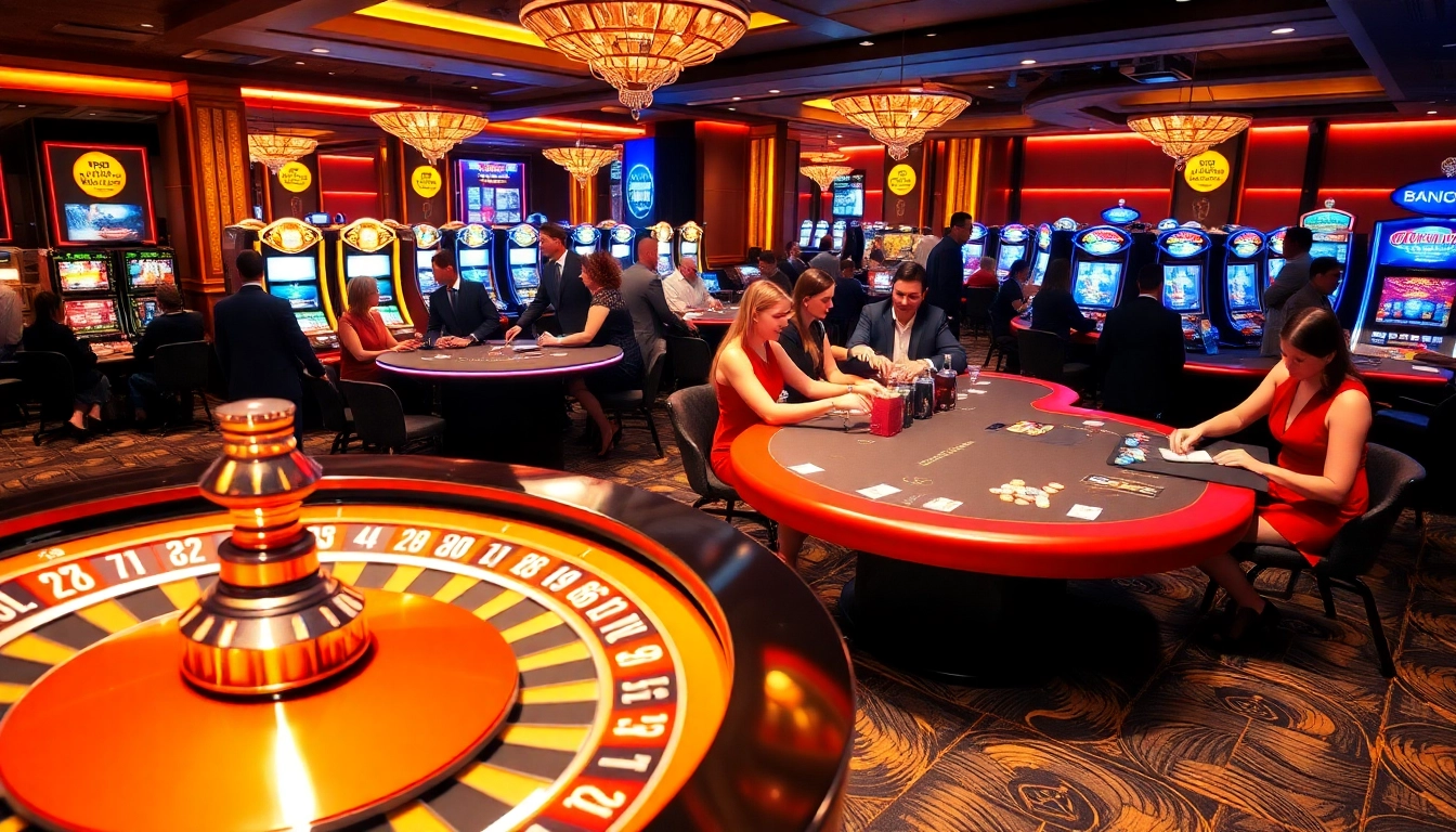 Engaging action at nhà cái vuabai9 showcasing players enjoying high-stakes gambling excitement.