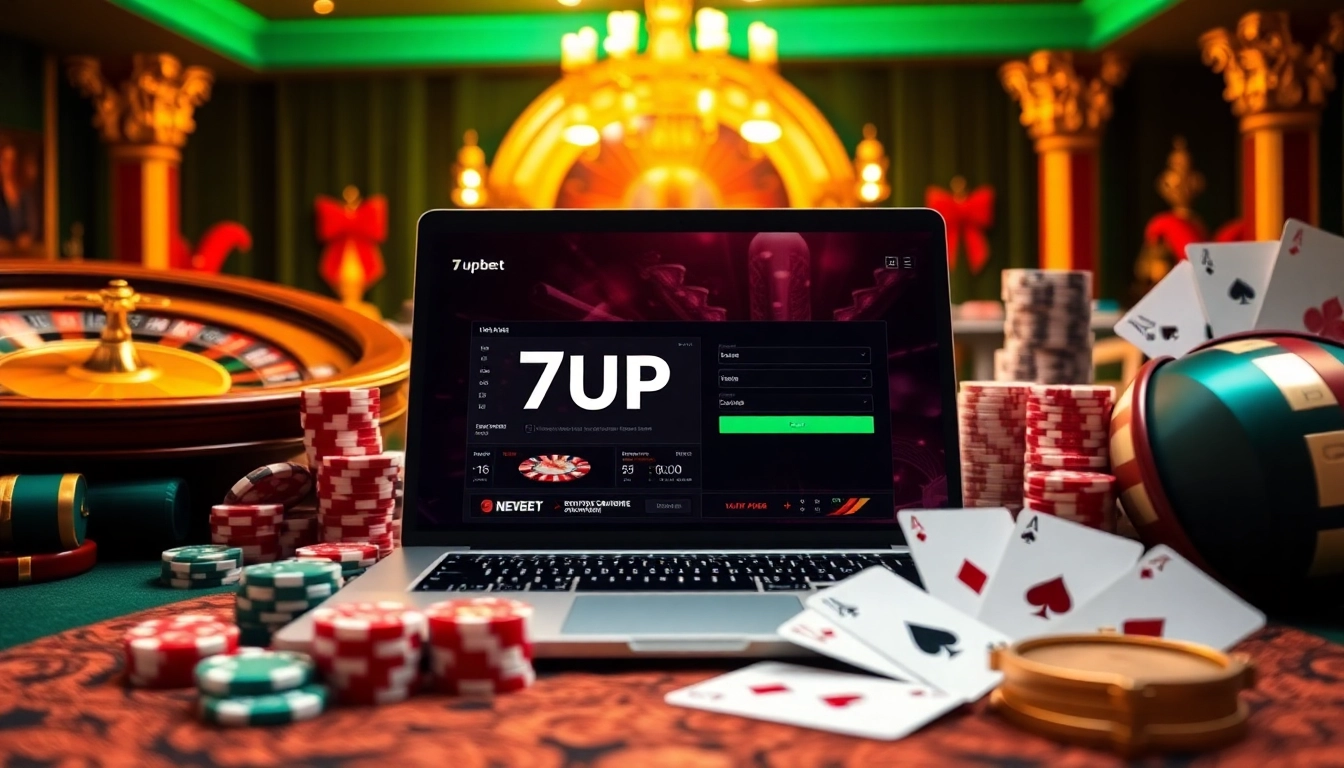 Engage in the thrilling world of online gaming with a seamless 7upbet login on a luxurious casino setup.